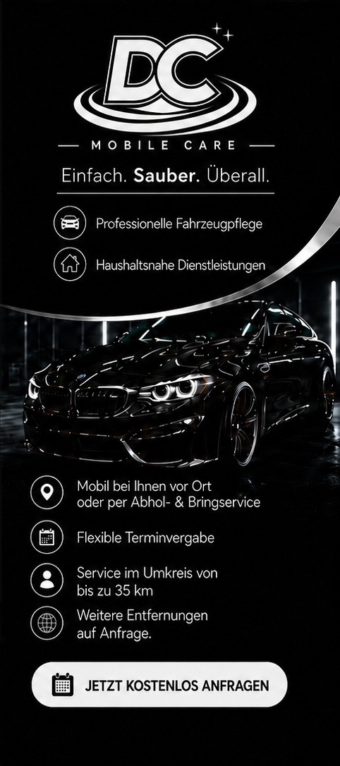 Faltflyer DC Mobile Care, Titelseite zugeklappt