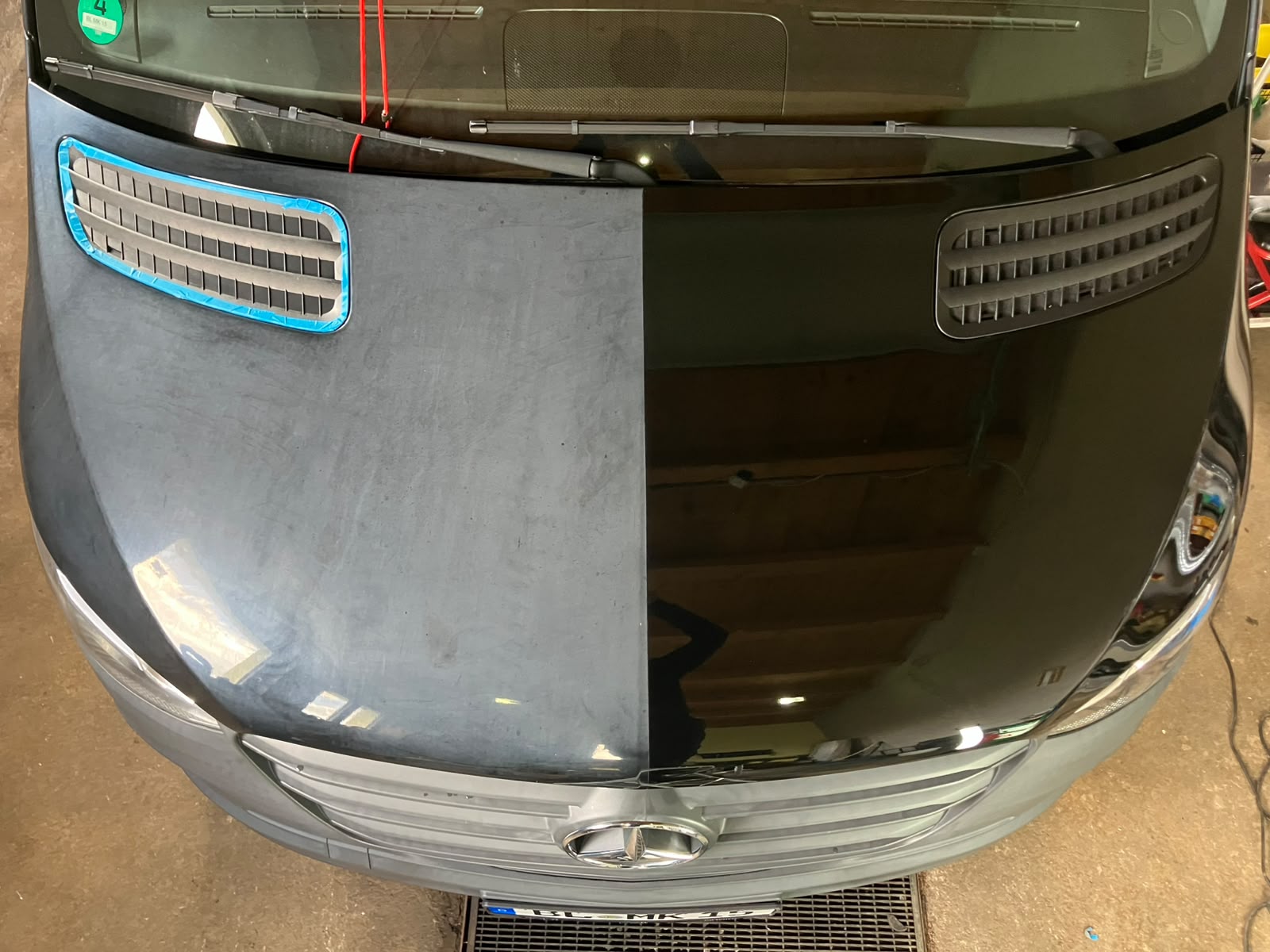 Motorhaube Vorher-Nachher, DC Mobile Care